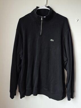 Lacoste Men's Black Quarter-Zip Sweatshirt